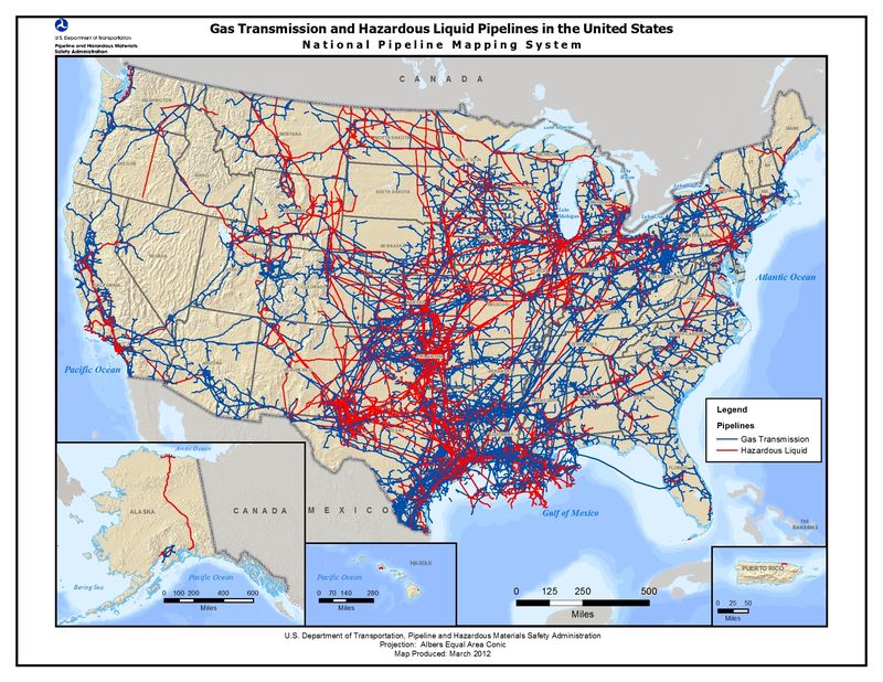 Gas Transmission and Hazardous Liquid Pipelines in the United States